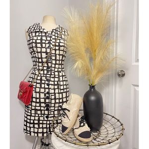 TALBOTS Geometric Business Casual Dress